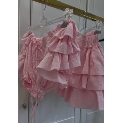 Muslinowy set Rossie puder