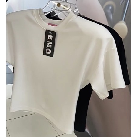 Tshirt pudelkowy EMO bialy