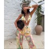Lniane spodnie Summer zolte