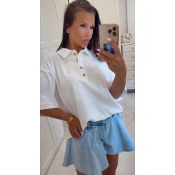 Tshirt Emo Polo oversize bez lub czarny
