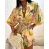 Set Summer z kimono zolty