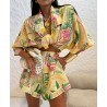 Set Summer z kimono zolty