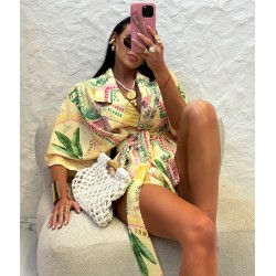Set Summer z kimono zolty