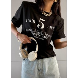 Tshirt 5 one size czarny