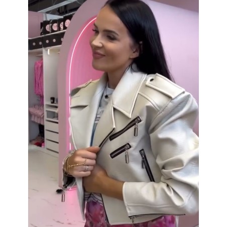 Ramoneska off white eko skora