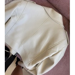Ramoneska off white eko skora