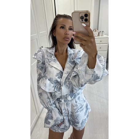 Lniany set Meduza szary