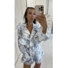 Lniany set Meduza szary