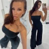 Muslinowy kombinezon Dolly long czarny