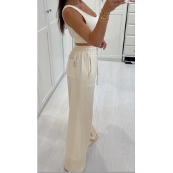Set Emo long bra waniliowy