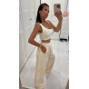Set Emo long bra waniliowy