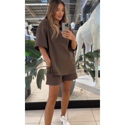 Set Emo Polo long tshirt czekolada