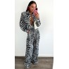 Lniany set Zebra