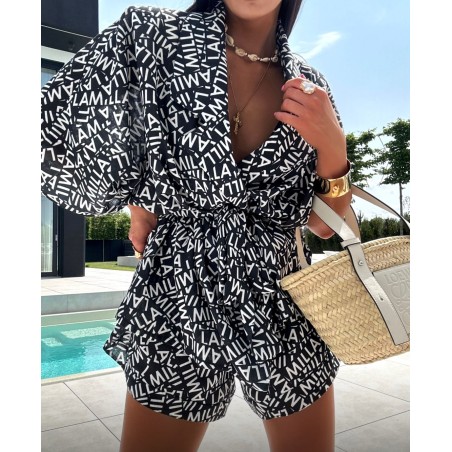 Set logo z kimono czarny