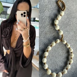 Bransoletka z kamieni naturalnych biala