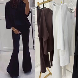 Set dzwony + bluzka oversize (  3 kolory )