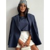 Marynarka bawelniana oversize granat