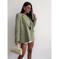 Marynarka bawelniana oversize matcha
