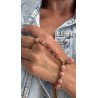 Matowa bransoletka cieniowany roz( na palec lub bez)