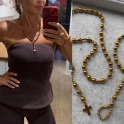 Zloty zestaw rozaniec + bransoletka