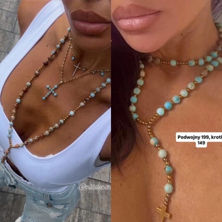 Rozaniec turkusowa mozaika podwojny