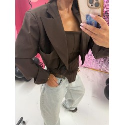 Marynarka brazowa bomber ( do gorsetu rowniez)