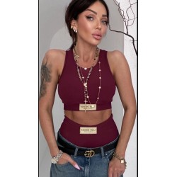 Modelujacy set  prazek bordo ( top+ majtki)