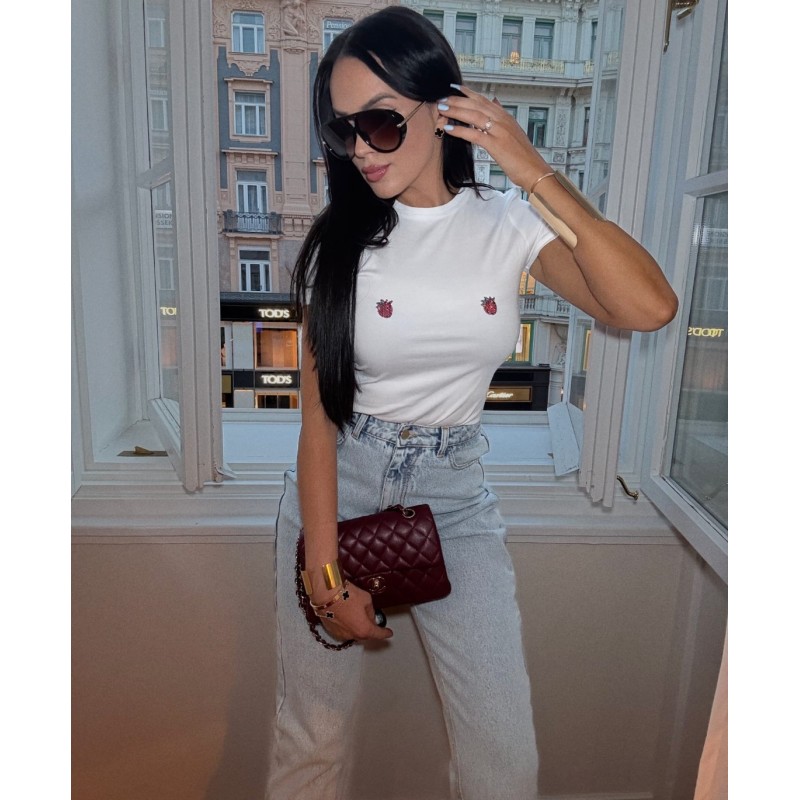 Tshirt La Milla truskawki bialy Tshirt La Milla truskawki bialy