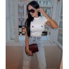 Tshirt La Milla truskawki bialy