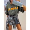 Tshirt La Milla pomaranczowy napis