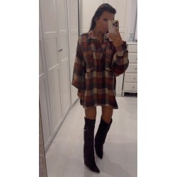 Flanelowa kurtka koszula OVERSIZE