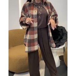 Flanelowa kurtka koszula OVERSIZE