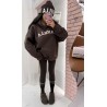 Bluza dresowa La Milla z kapturem braz
