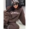 Bluza dresowa La Milla z kapturem braz