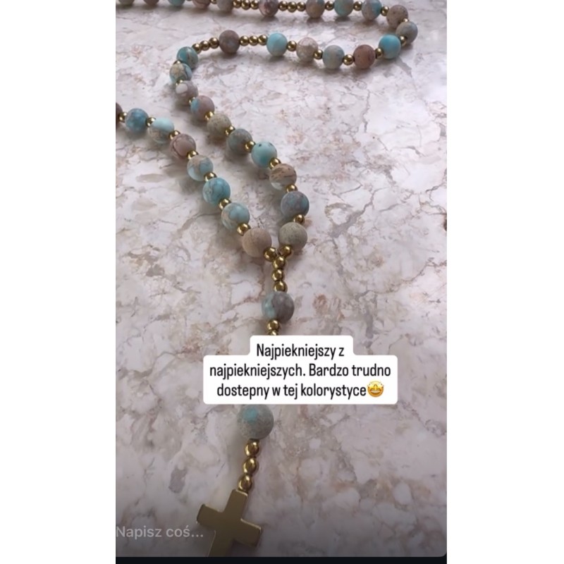 Turkusowa mozaika rozaniec krotszy