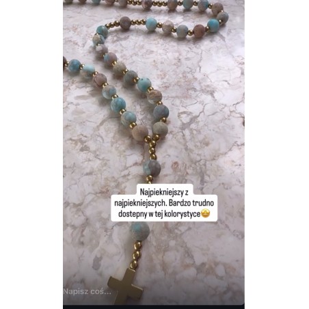 Turkusowa mozaika rozaniec krotszy