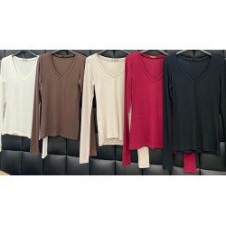 bluzka serek wiskoza z poduszkami