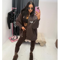 Bluza czekolada ZIP