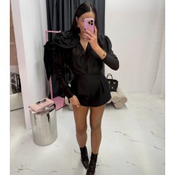 Koszula La Milla kwiat- czarna