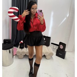 Satynowa koszula La Milla czerwien