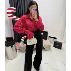 Satynowa koszula La milla róż ciemny