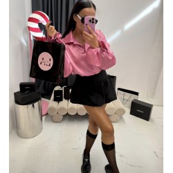 Satynowa koszula La Milla jasny roz