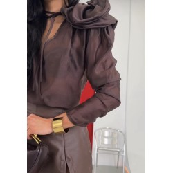 Koszula La Milla kwiat brazowa