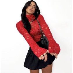 Koronkowy golf  La Milla czerwien