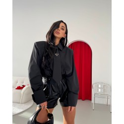 Koszula La Milla z krawatem czarna