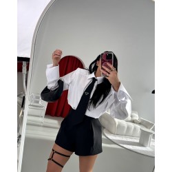 Koszula  La Milla z krawatem biała