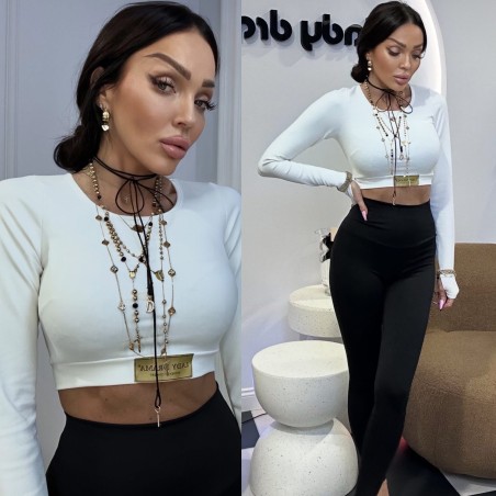 Prazkowany top Lady Drama