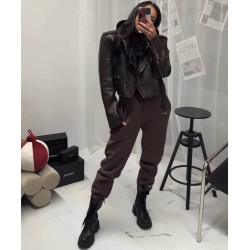 Spodnie dresowe  La Milla pumpy gorzka czekolada