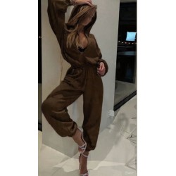 Sweterkowy kombinezon Gath czekolada