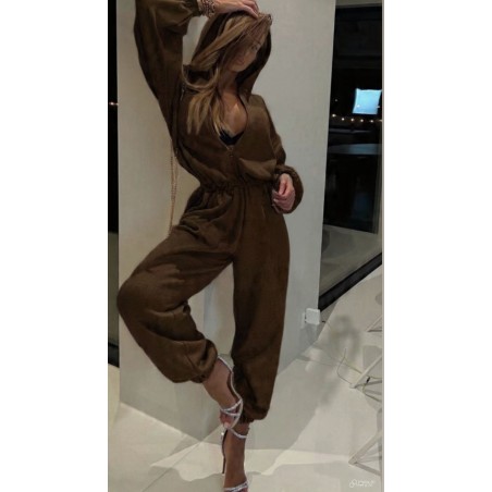 Sweterkowy kombinezon Gath czekolada